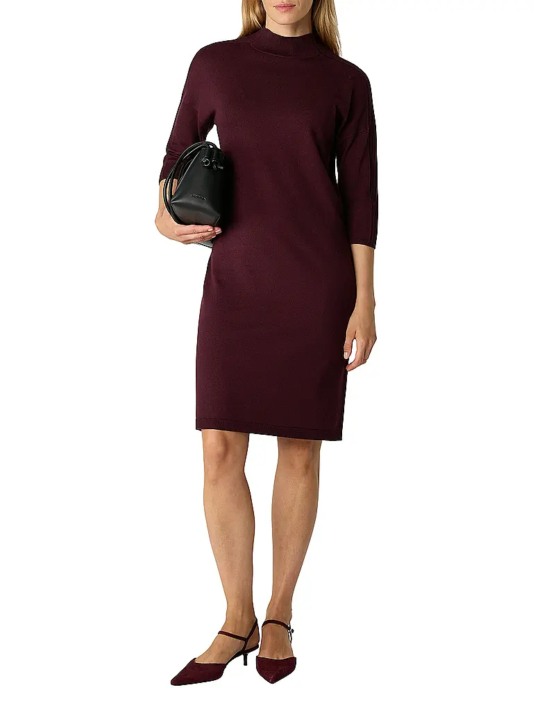 COMMA | Midikleid | Rojo oscuro