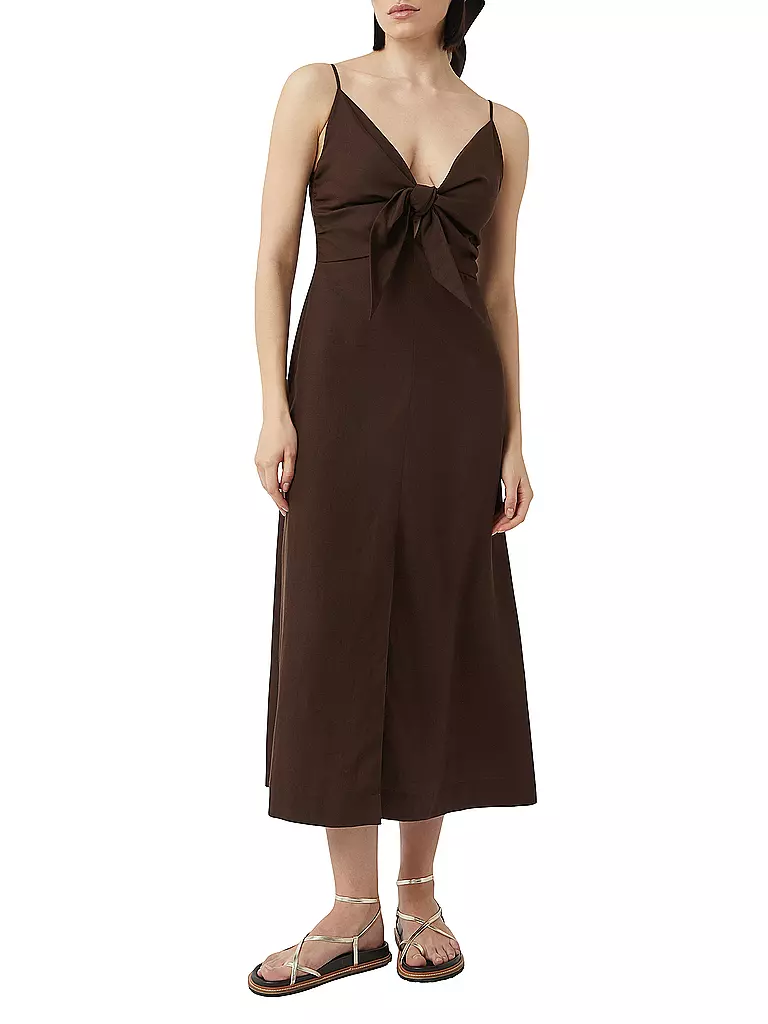 COMMA | Midikleid | Marrón