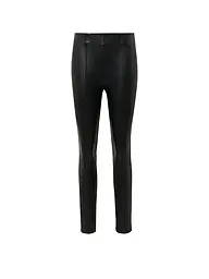 COMMA | Pantalón de efecto cuero | Negro