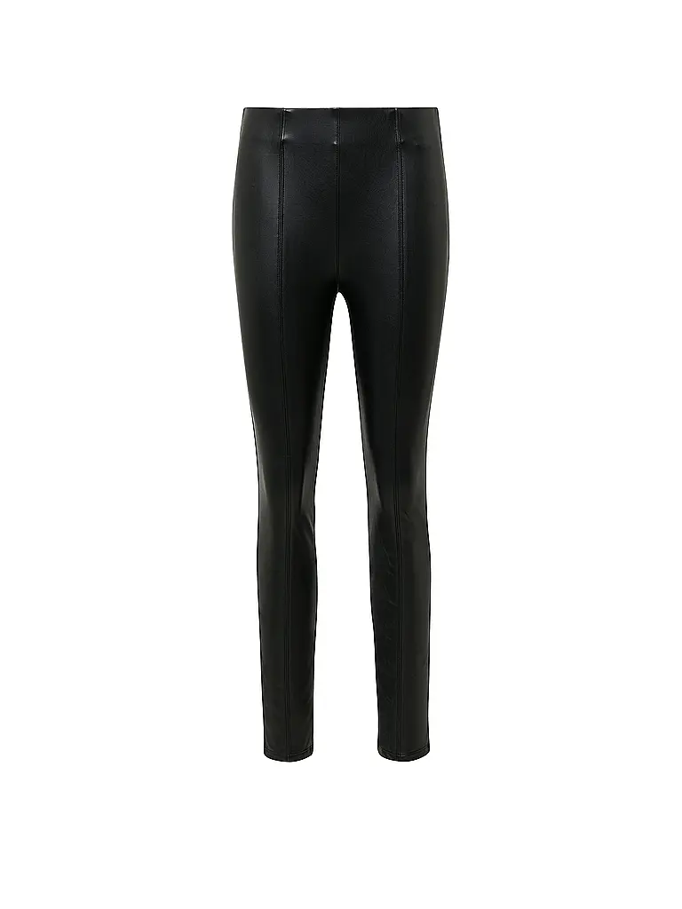 COMMA | Pantalón de efecto cuero | Negro