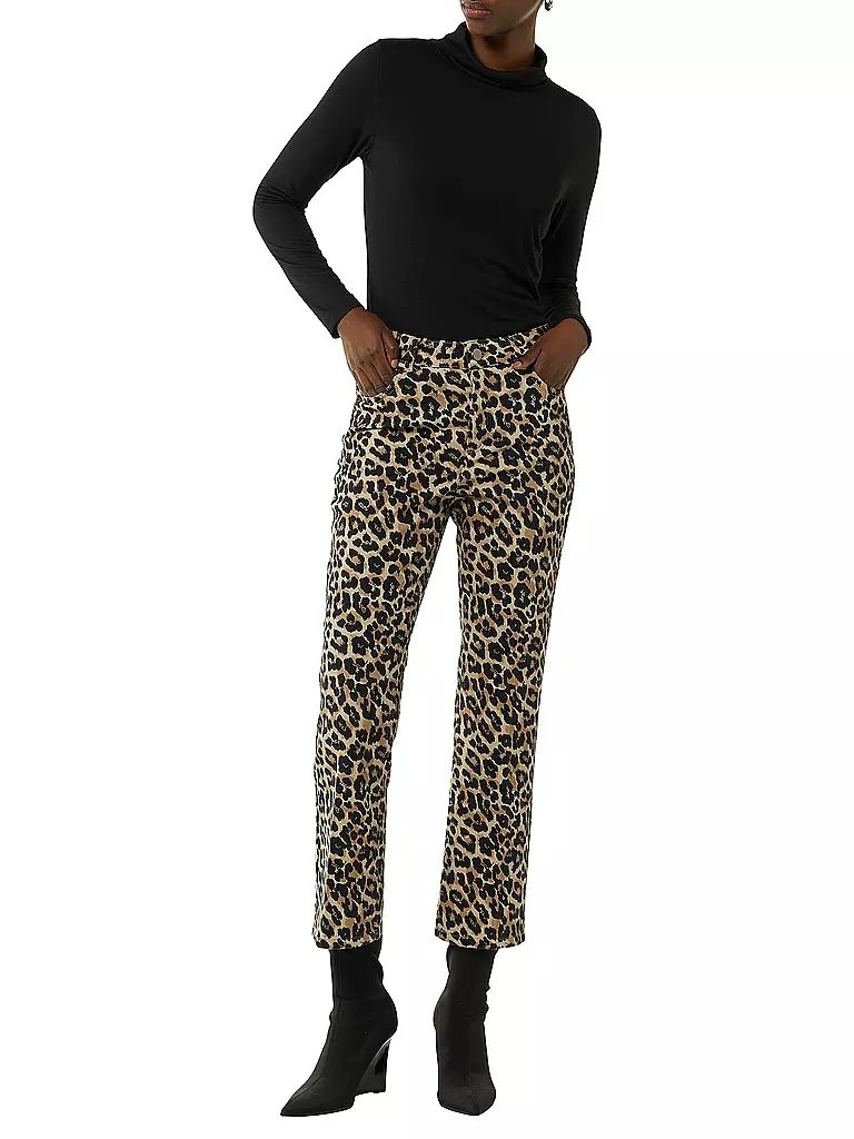COMMA | Pantalón Flared Fit 7/8 | camel