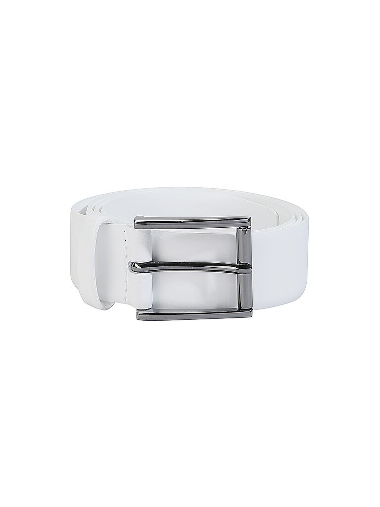 Cinturón de cuero HAKA blanco 110