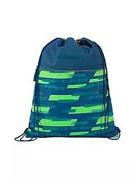 COOCAZOO | Bolsa de gimnasia Lime Stripe | Azul