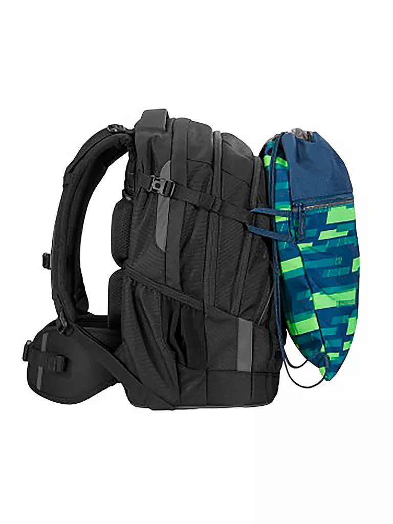 COOCAZOO | Bolsa de gimnasia Lime Stripe | Azul