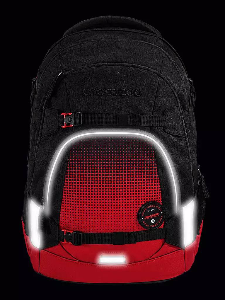 COOCAZOO | Mochila escolar MATE BLAZING FIRE | Rojo