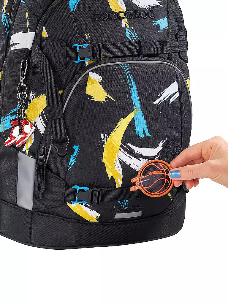 COOCAZOO | Mochila escolar MATE Crazy Artnigh | Negro