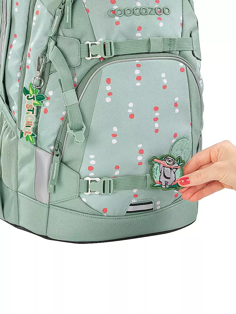 COOCAZOO | Mochila escolar MATE Dancing Dots | Menta