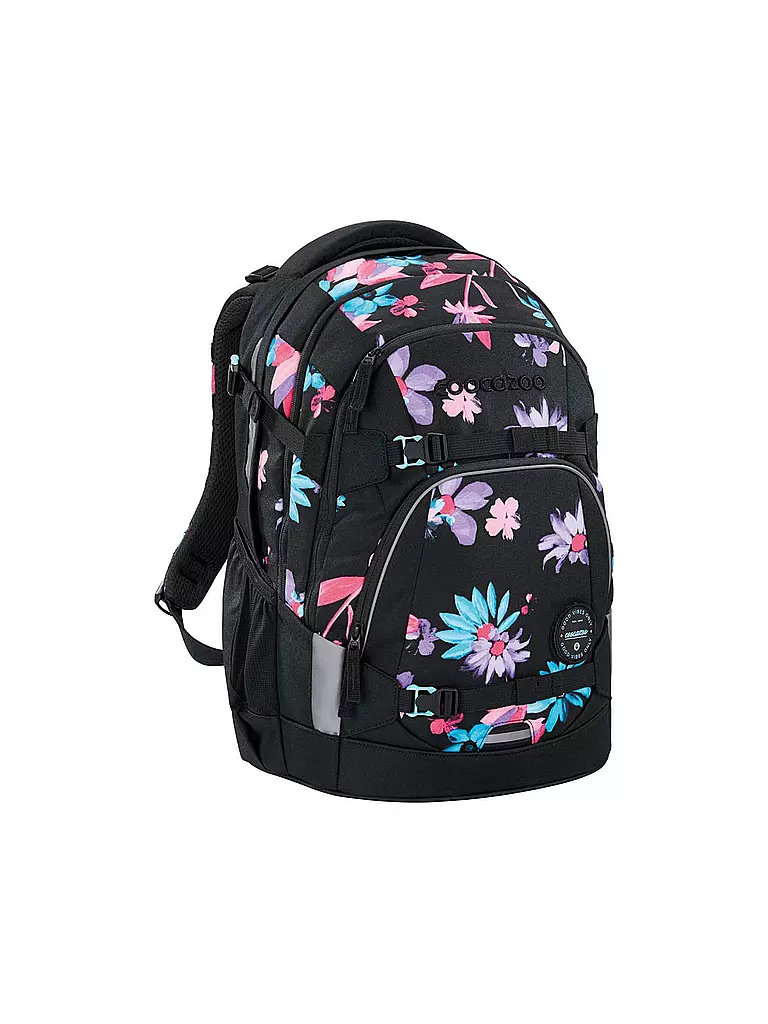 COOCAZOO | Mochila escolar MATE Floral Artnight | Negro