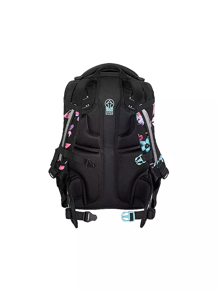 COOCAZOO | Mochila escolar MATE Floral Artnight | Negro