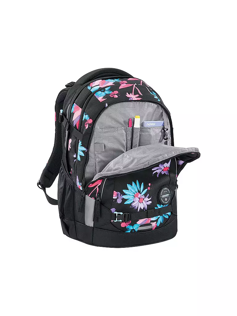 COOCAZOO | Mochila escolar MATE Floral Artnight | Negro