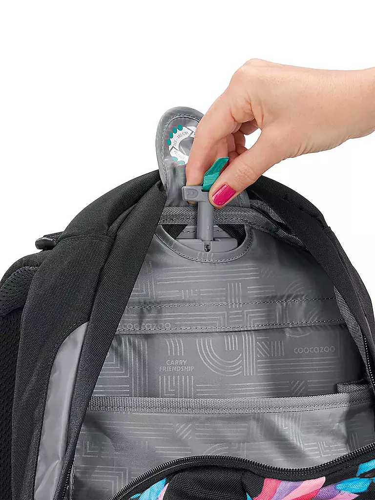 COOCAZOO | Mochila escolar MATE Floral Artnight | Negro