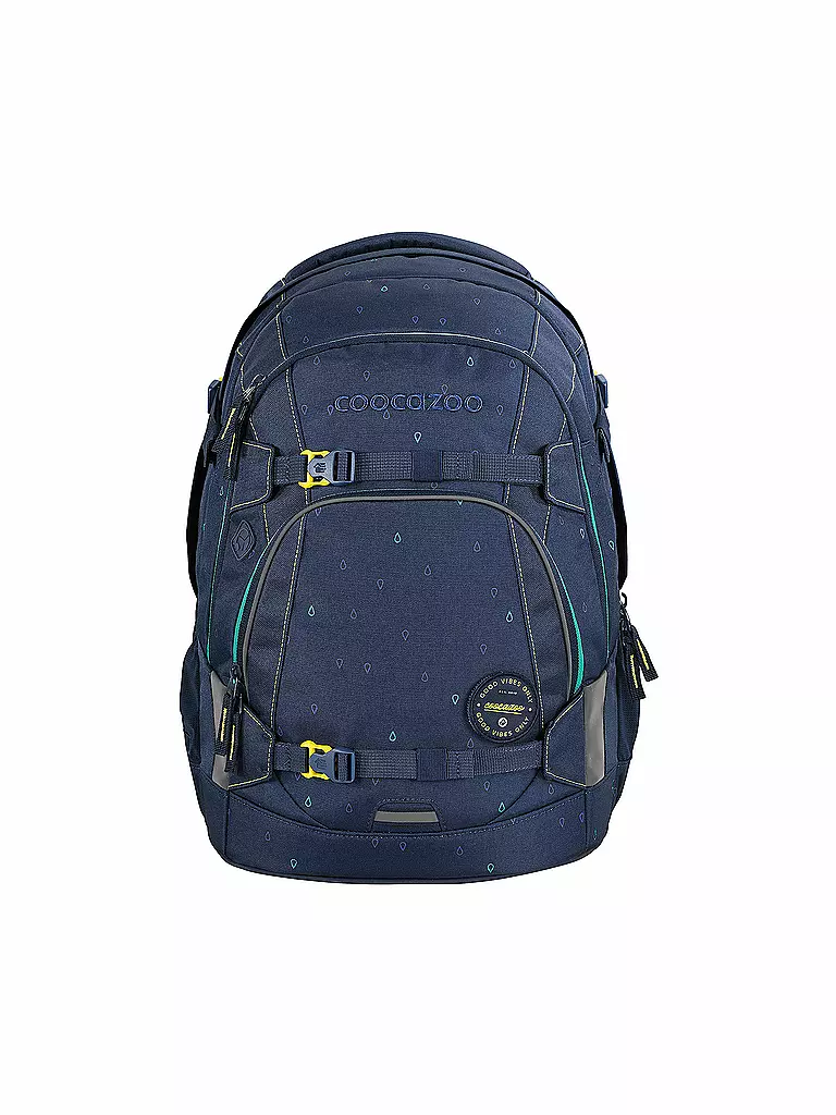 COOCAZOO | Mochila escolar MATE Happy Raindrops | Azul oscuro