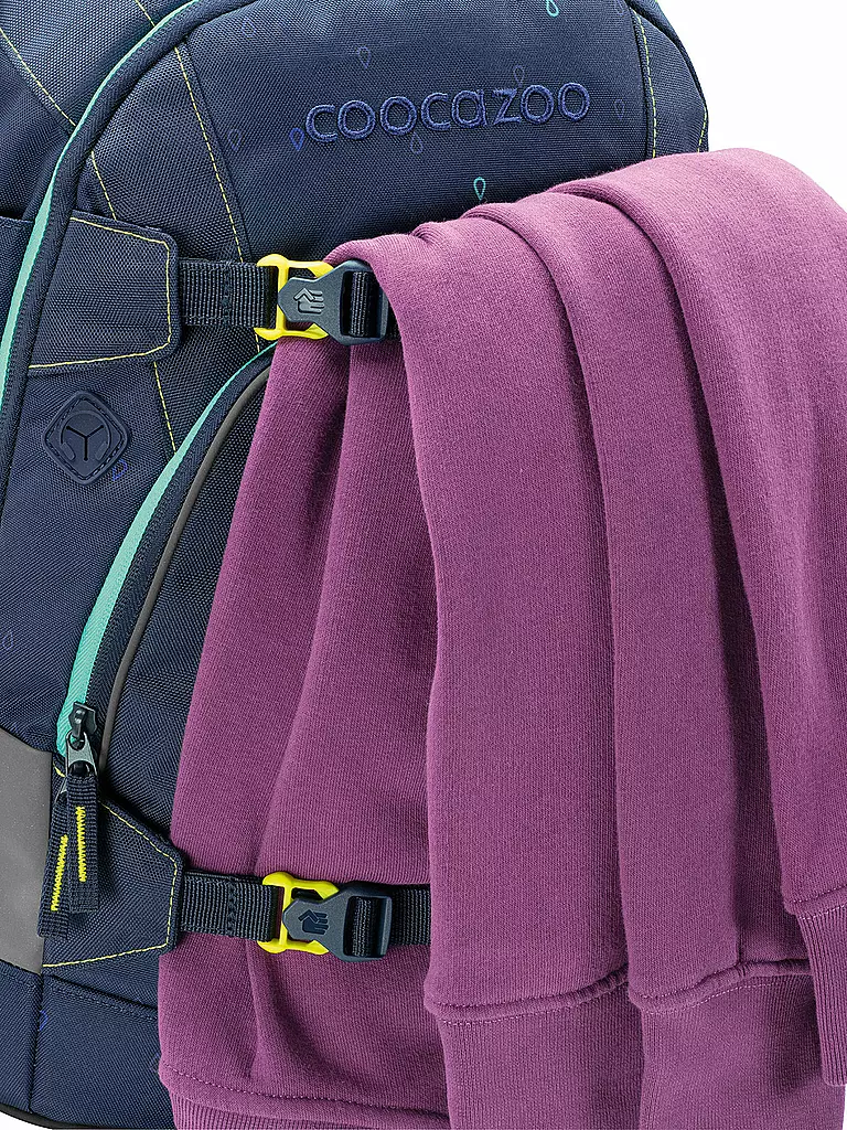 COOCAZOO | Mochila escolar MATE Happy Raindrops | Azul oscuro