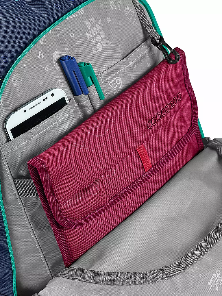 COOCAZOO | Mochila escolar MATE Happy Raindrops | Azul oscuro