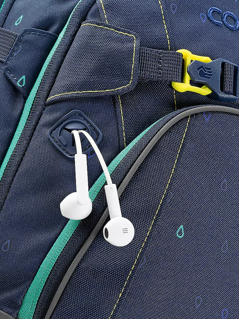 COOCAZOO | Mochila escolar MATE Happy Raindrops | Azul oscuro