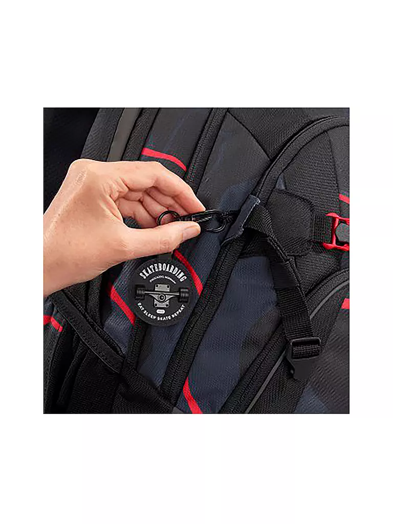 COOCAZOO | Mochila escolar MATE Lava Lines | Negro