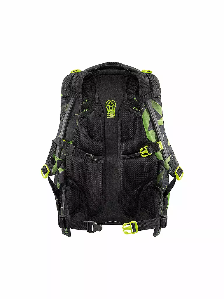 COOCAZOO | Mochila escolar MATE Lime Flash | Negro