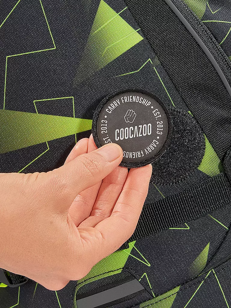 COOCAZOO | Mochila escolar MATE Lime Flash | Negro