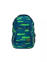 COOCAZOO | Mochila escolar MATE Lime Stripe | Azul