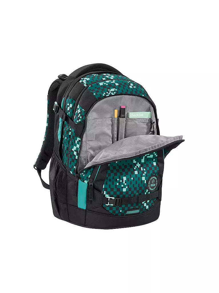 COOCAZOO | Mochila escolar MATE Pixel Box | Negro