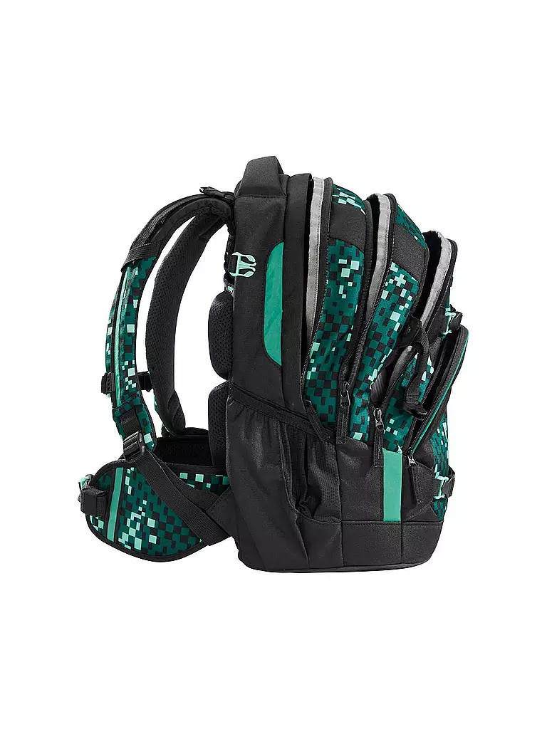 COOCAZOO | Mochila escolar MATE Pixel Box | Negro