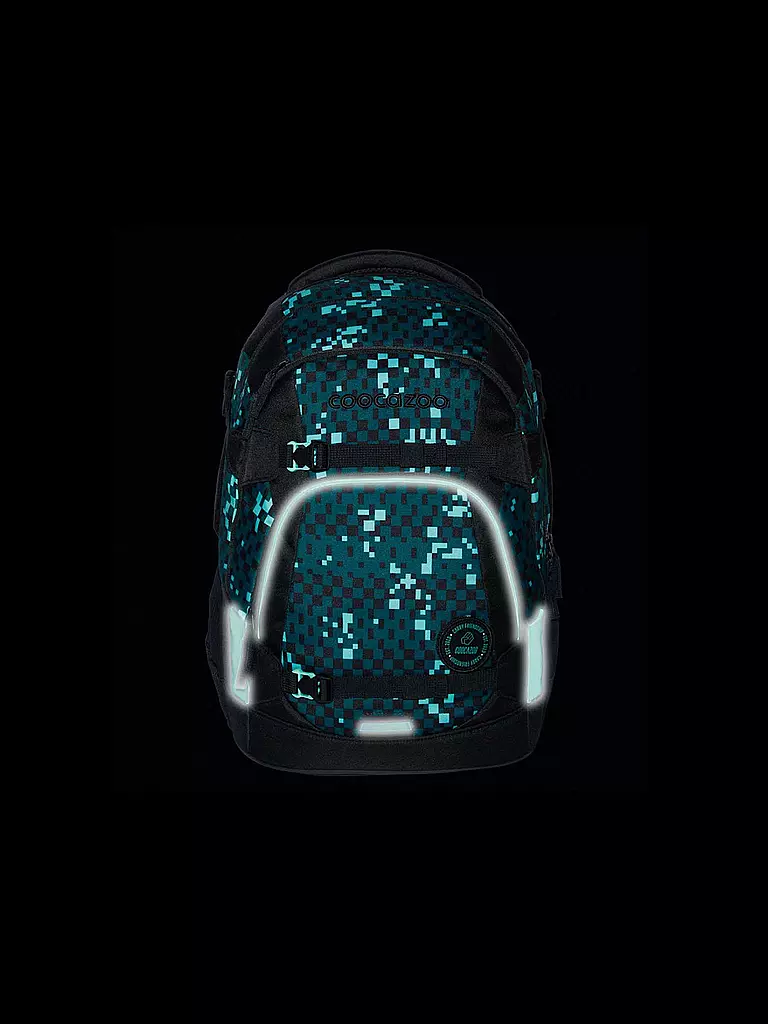 COOCAZOO | Mochila escolar MATE Pixel Box | Negro