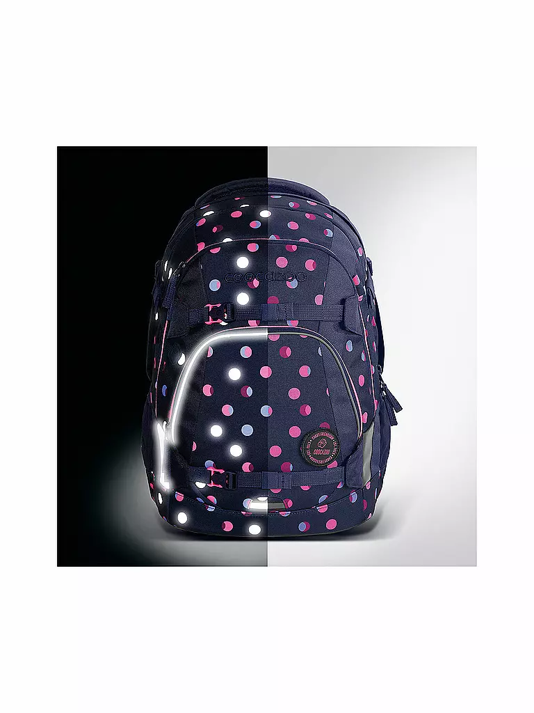 COOCAZOO | Mochila escolar MATE Reflective Moons | Azul oscuro