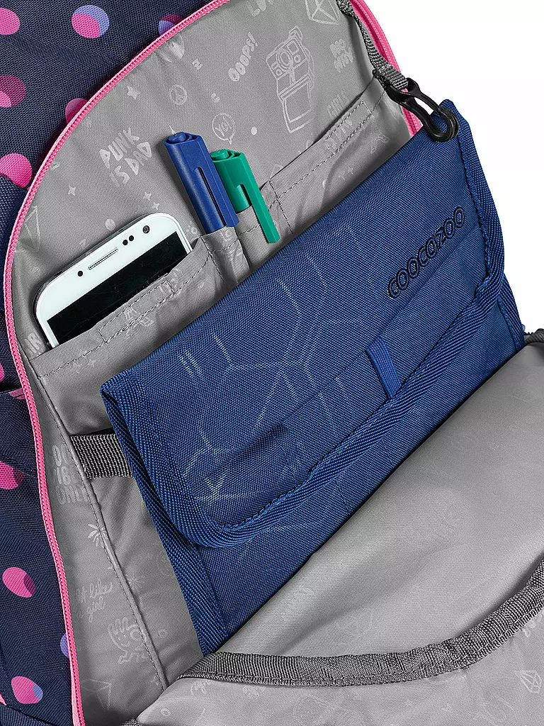 COOCAZOO | Mochila escolar MATE Reflective Moons | Azul oscuro