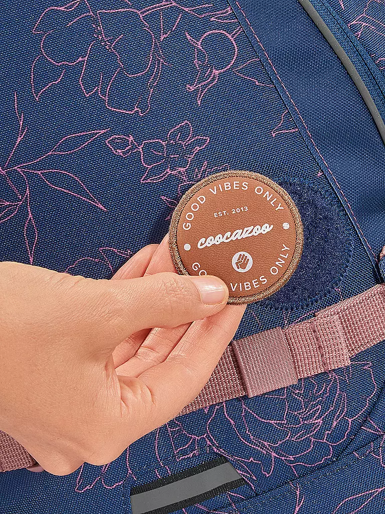 COOCAZOO | Mochila escolar MATE Sweet Rose | Azul oscuro