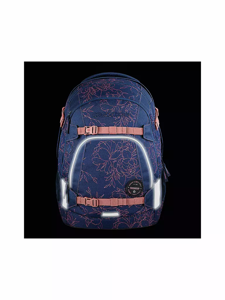 COOCAZOO | Mochila escolar MATE Sweet Rose | Azul oscuro
