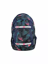COOCAZOO | Mochila escolar MATE Lime Stripe | Azul