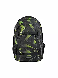COOCAZOO | Mochila escolar MATE Lime Stripe | Negro