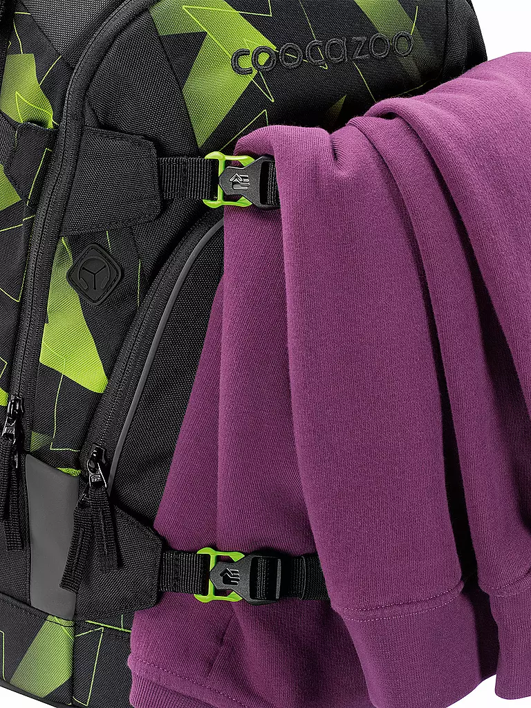 COOCAZOO | Schulrucksack MATE Lime Flash | Negro