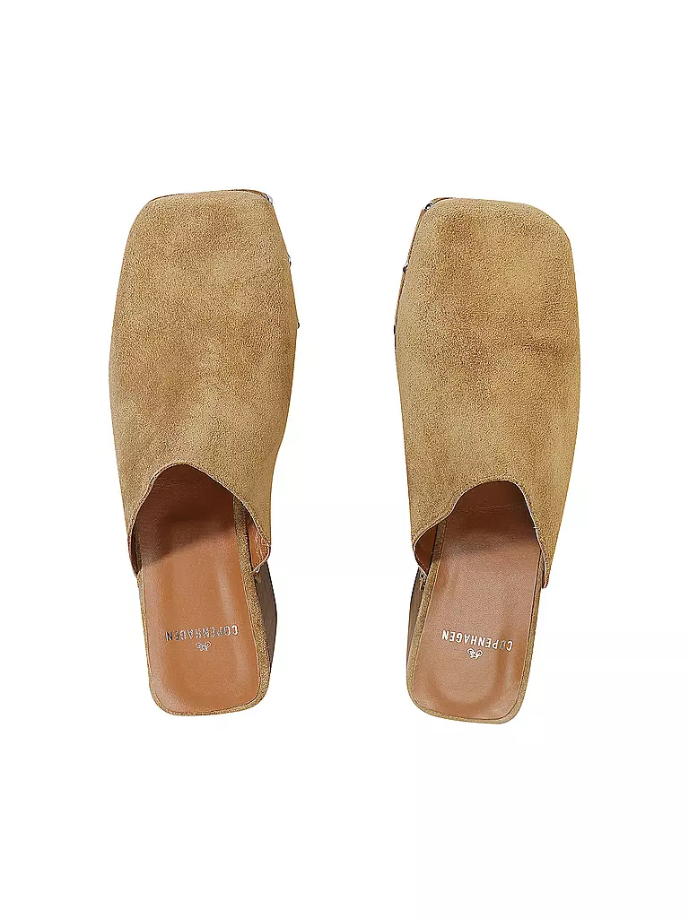 COPENHAGEN | Pantoletten - Clogs SUEDE | Marrón claro