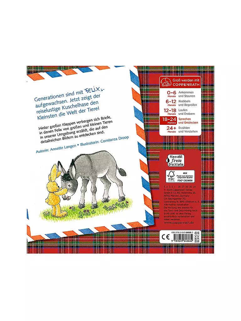 COPPENRATH VERLAG | Libro - Primeras cartas para exploradores de animales de Felix, Annette Langen | Sin color