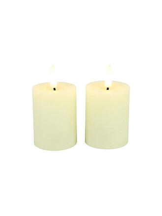 COUNTRYFIELD | Juego de 2 velas LED LYON 5x9cm Crema