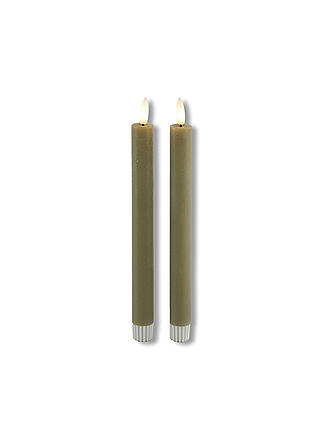 COUNTRYFIELD | Vela LED Set de 2 Rústica 24x2,2cm Beige