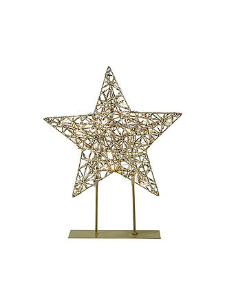 COUNTRYFIELD | Figura decorativa - Estrella LED con base pequeña 30cm DANY oro