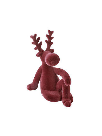 COUNTRYFIELD | Figura decorativa - Reno VELVET ADRIAN sentado Pequeño Burdeos