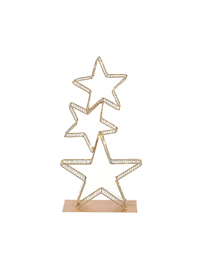 COUNTRYFIELD | Estrella de Navidad LED 23x8x45cm 3x Gena Small Gold | Oro