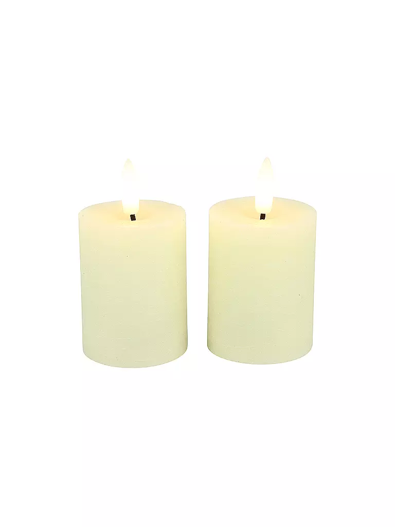 COUNTRYFIELD | Juego de 2 velas LED LYON 5x9cm Crema | Crema