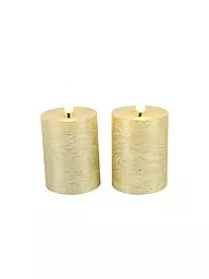 COUNTRYFIELD | Juego de 2 velas LED LYON 5x9cm Oro | Oro