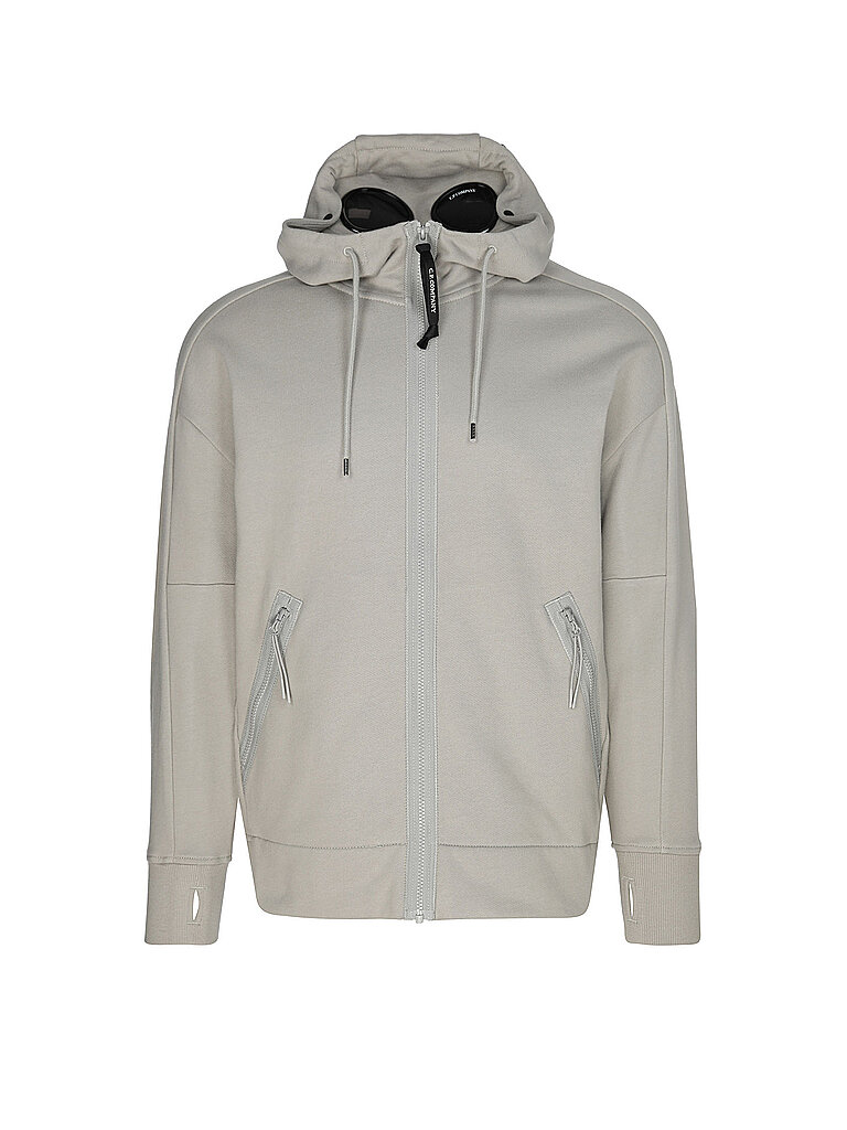 Sudadera con cremallera beige S