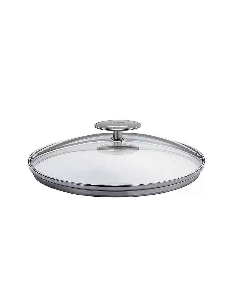 CRISTEL FRANCE | Tapa de cristal con borde metálico Platine 32cm Cristal | Transparente