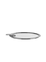 CRISTEL FRANCE | Tapa de cristal plana con borde metálico de 18 cm | Transparente