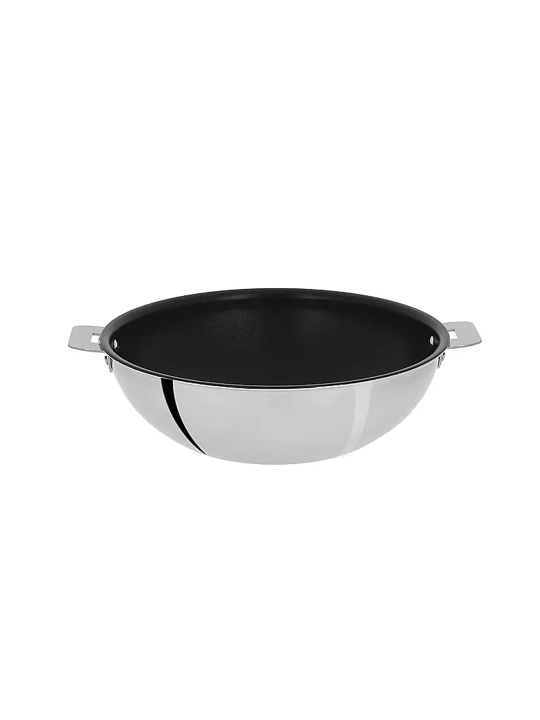 CRISTEL FRANCE | Wok 28cm CASTELINE EXCELISS Acero Inoxidable Antiadherente | Plata