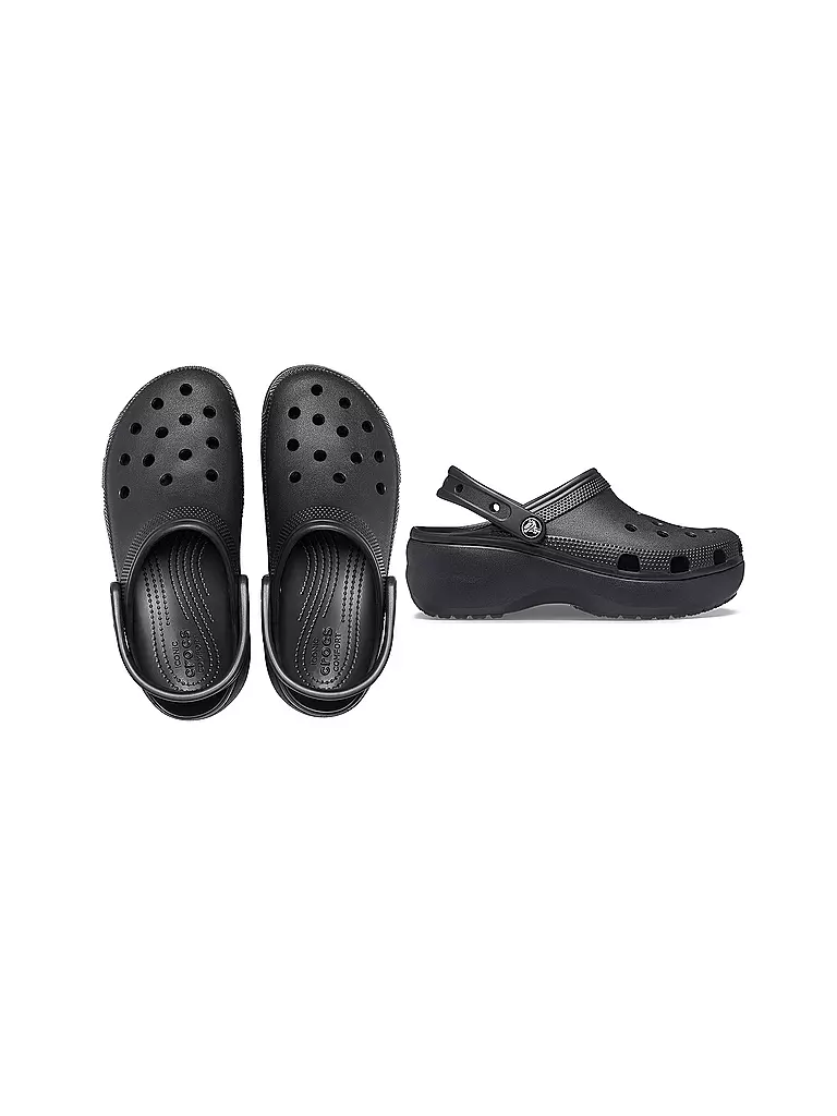 CROCS | Pantoletten CLASSIC PLATFORM CLOG | Negro