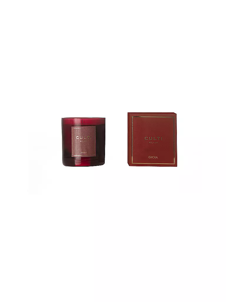 CULTI | Vela navideña 270g pequeña GIOIA Roja | Rojo oscuro
