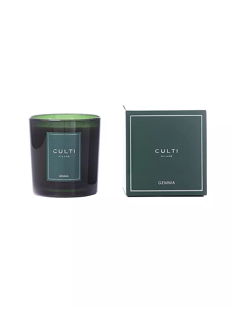 CULTI | Vela navideña GEMMA verde grande de 550 g | 