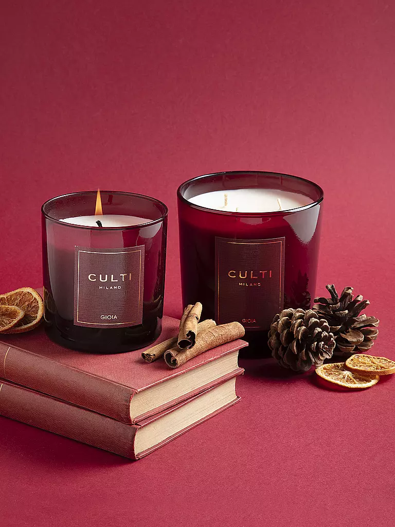 CULTI | Vela navideña GIOIA 550g Roja | Rojo oscuro